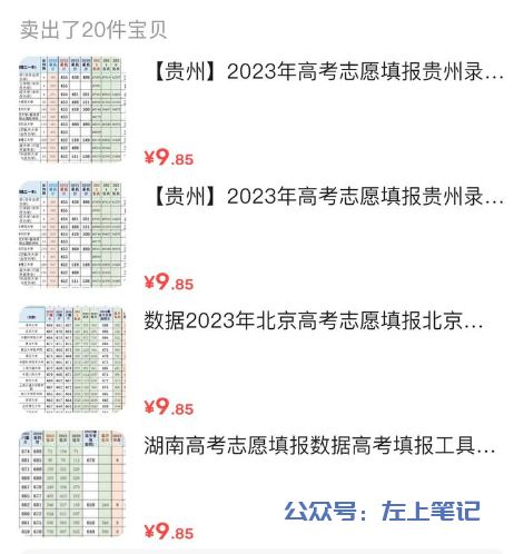 虚拟资料之高考往年分数线，10天搞了5000收益